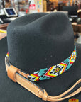 HILASON Beaded  American Style Western Cowgirl Handmade Hatband Tan