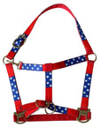 Durable Nylon Western Horse Halter With Comfortable Flexible Fit And Flag Design