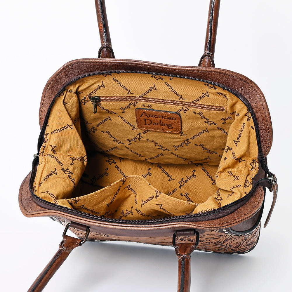 ADBG1198 American Darling Hand Tooled Genuine Leather Women Bag Western Handbag Purse