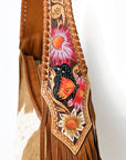 Hobo Hair On Saddle Blanket Genuine Leather Western Bag For Women