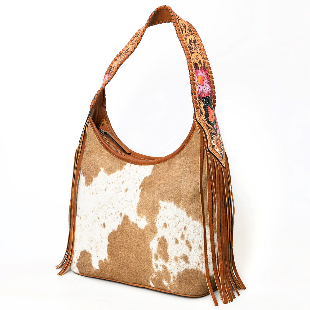 Hobo Hair On Saddle Blanket Genuine Leather Western Bag For Women