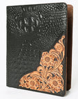 American Darling Portfolio Bag Hand Tooled Crocodile embossed Genuine Leather women bag western handbag purse - Everest Ranch