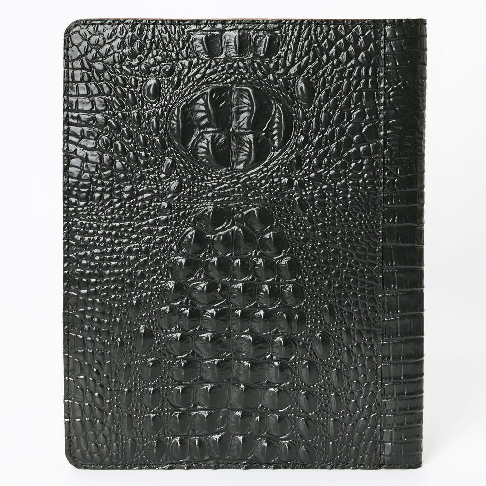 American Darling Portfolio Bag Hand Tooled Crocodile embossed Genuine Leather women bag western handbag purse - Everest Ranch