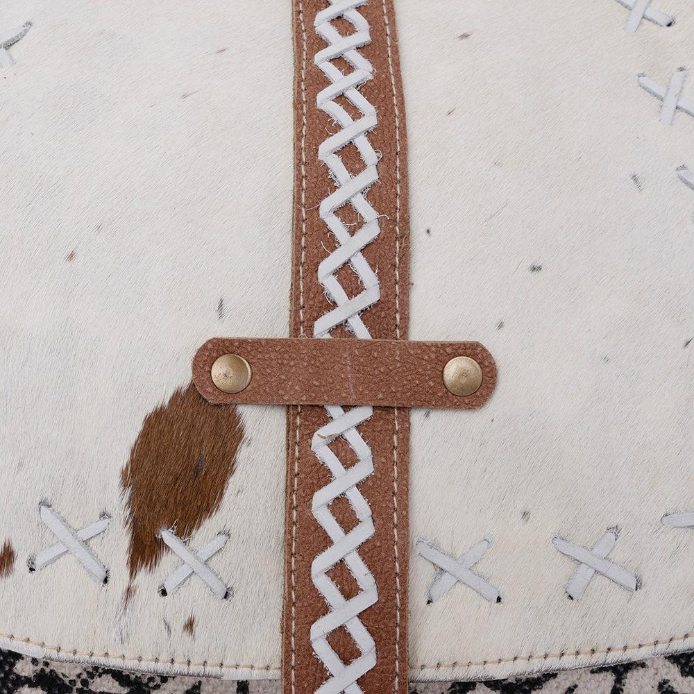 Ohlay Bags KB122 Cross Body Ii Upcycled Wool Upcycled Canvas Hair-On Genuine Leather Women Bag Western Handbag Purse