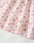 Floral Front Tie Shirred Waist Ruffle Mini Dress