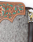 Ohlay Bags SKBA116 Cross Body I Hand Tooled Hair-On Genuine Leather Women Bag Western Handbag Purse