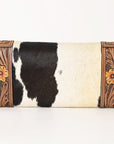 OHLAY Wallet Hand Tooled Hair-On Genuine Leather Women Bag Western Handbag Purse | Womens Handbags |Leather Belt for Summer