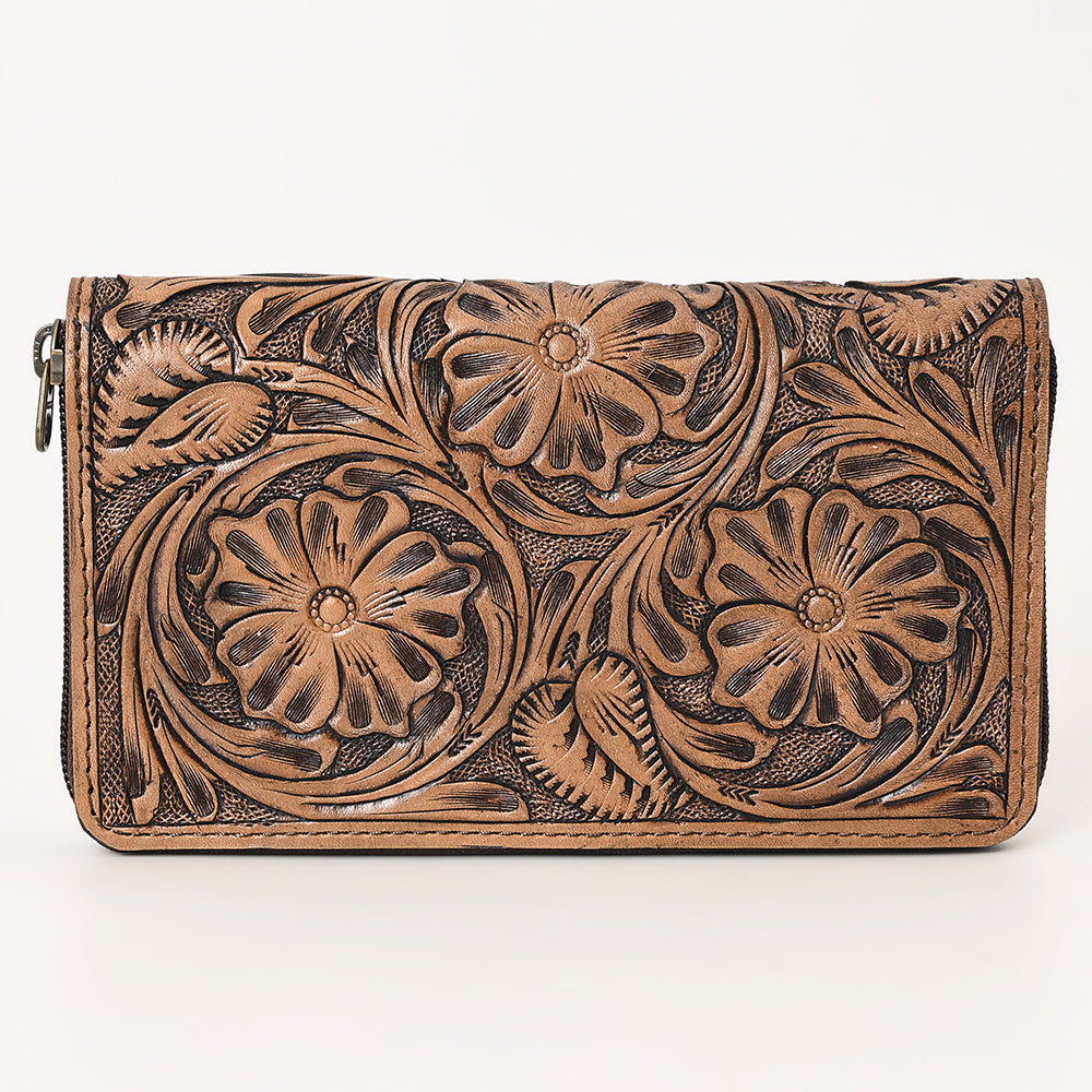OHLAY WALLET Hand Tooled Genuine Leather women bag western handbag purse