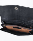OHLAY WALLET Hand Tooled Hair-on Genuine Leather women bag western
