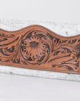 OHLAY WALLET Hand Tooled Hair-on Genuine Leather women bag western