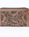 OHLAY WALLET Hand Tooled  Genuine Leather women bag western handbag purse