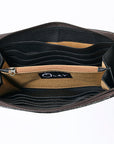 OHLAY WALLET Hand Tooled  Genuine Leather women bag western handbag purse