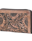 OHLAY WALLET Hand Tooled  Genuine Leather women bag western handbag purse