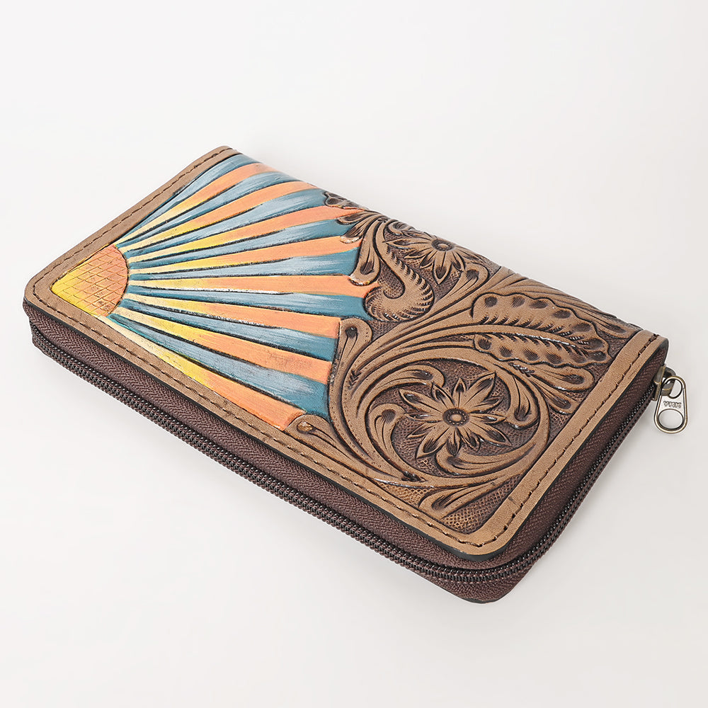 OHLAY WALLET Hand Tooled  Genuine Leather women bag western handbag purse