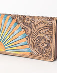 OHLAY WALLET Hand Tooled  Genuine Leather women bag western handbag purse