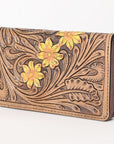 OHLAY WALLET Hand Tooled  Genuine Leather women bag western handbag purse