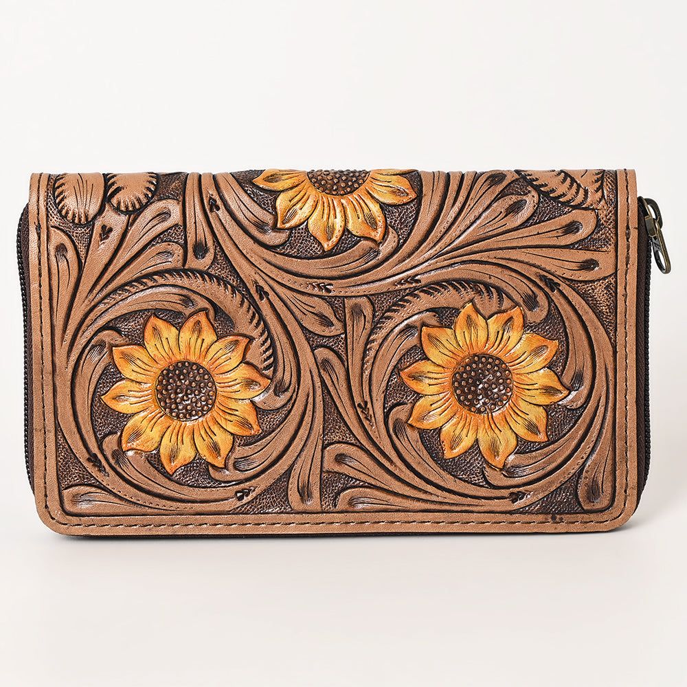 OHLAY WALLET Hand Tooled  Genuine Leather women bag western handbag purse