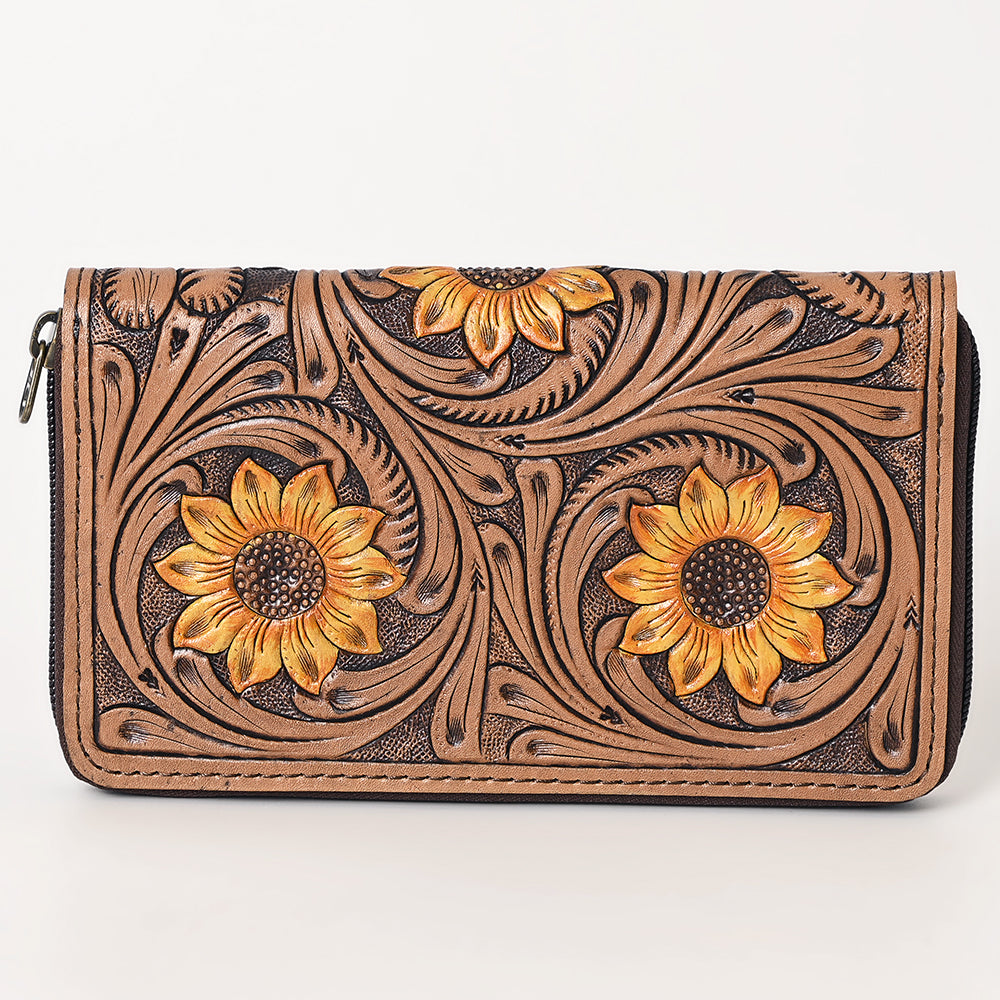 OHLAY WALLET Hand Tooled  Genuine Leather women bag western handbag purse