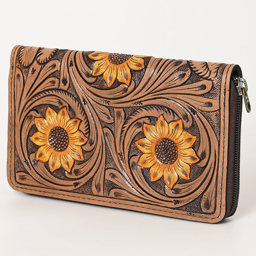 OHLAY WALLET Hand Tooled  Genuine Leather women bag western handbag purse