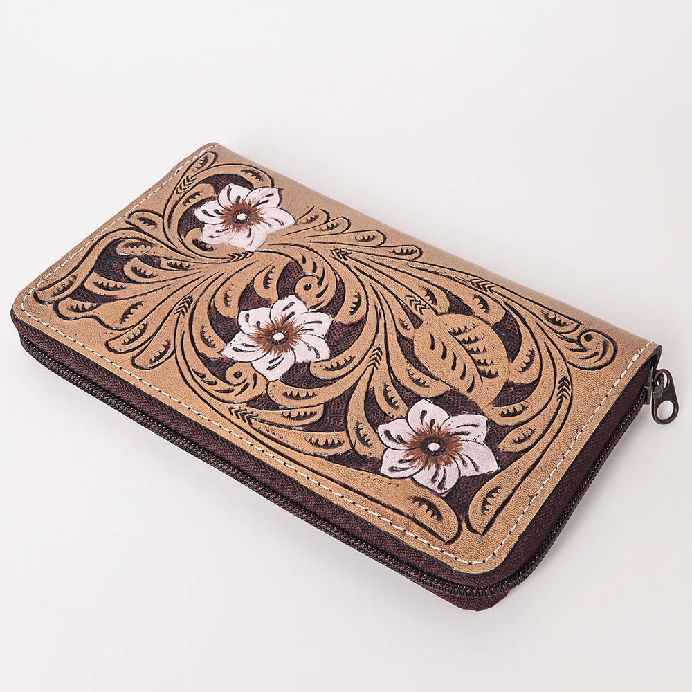 OHLAY WALLET Hand Tooled  Genuine Leather women bag western handbag purse