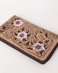 OHLAY WALLET Hand Tooled  Genuine Leather women bag western handbag purse