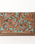 OHLAY WALLET Hand Tooled  Genuine Leather women bag western handbag purse