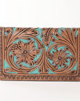 OHLAY WALLET Hand Tooled  Genuine Leather women bag western handbag purse