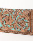 OHLAY WALLET Hand Tooled  Genuine Leather women bag western handbag purse