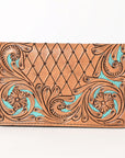 OHLAY WALLET Hand Tooled  Genuine Leather women bag western handbag purse