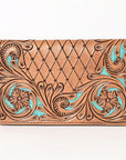 OHLAY WALLET Hand Tooled  Genuine Leather women bag western handbag purse