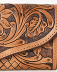 OHLAY WALLET Hand Tooled Genuine Leather women bag western handbag purse