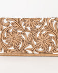 OHLAY WALLET Hand Tooled Hair-on Genuine Leather women bag western handbag purse