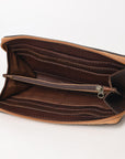 OHLAY WALLET Hand Tooled Hair-on Genuine Leather women bag western handbag purse