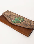 OHLAY WALLET Hand Tooled Hair-on Genuine Leather women bag western handbag purse
