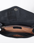OHLAY WALLET Hand Tooled Hair-on Genuine Leather women bag western handbag purse