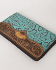 OHLAY WALLET Hand Tooled Embossed Hair-on Genuine Leather women bag western handbag purse