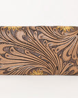 OHLAY WALLET Hand Tooled Genuine Leather women bag western handbag purse