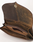 OHLAY WALLET Hand Tooled Genuine Leather women bag western handbag purse