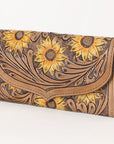 OHLAY WALLET Hand Tooled Genuine Leather women bag western handbag purse