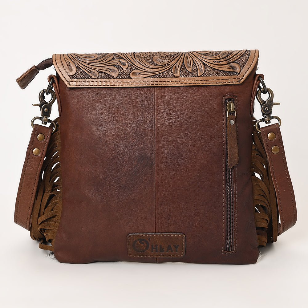 Ohlay Bags KBG172 CROSS BODY Hand Tooled Hair-on Genuine Leather women bag western handbag purse