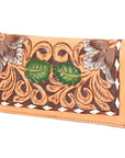 OHLAY WALLET Hand Tooled  Genuine Leather women bag western handbag purse