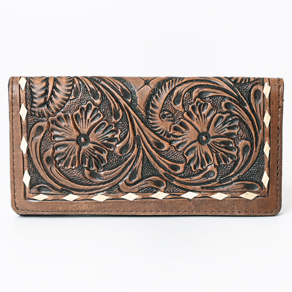 OHLAY WALLET Hand Tooled  Genuine Leather women bag western handbag purse