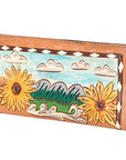 OHLAY WALLET Hand Tooled  Genuine Leather women bag western handbag purse