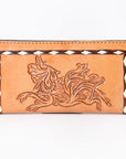 OHLAY WALLET Hand Tooled  Genuine Leather women bag western handbag purse