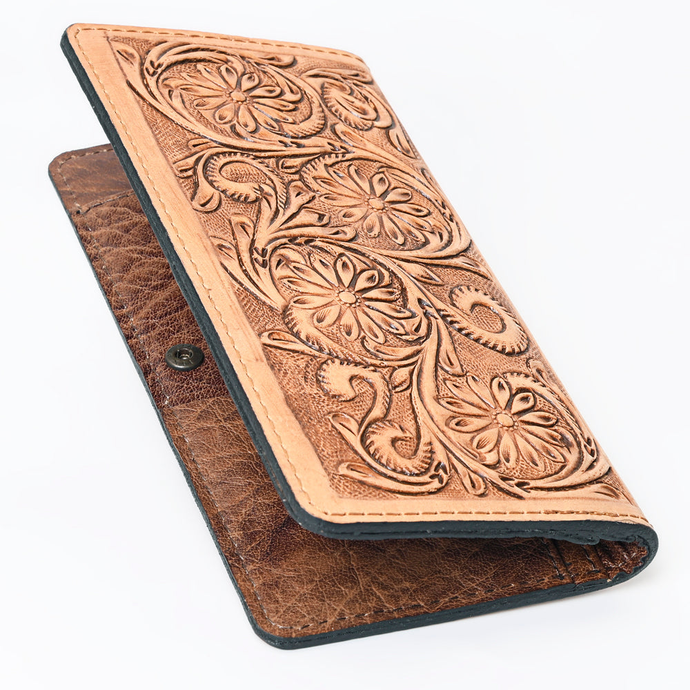 OHLAY Wallet Hand Tooled Genuine Leather Women Bag Western Handbag Purse | Womens Handbags |Leather Belt for Summer