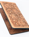 OHLAY Wallet Hand Tooled Genuine Leather Women Bag Western Handbag Purse | Womens Handbags |Leather Belt for Summer