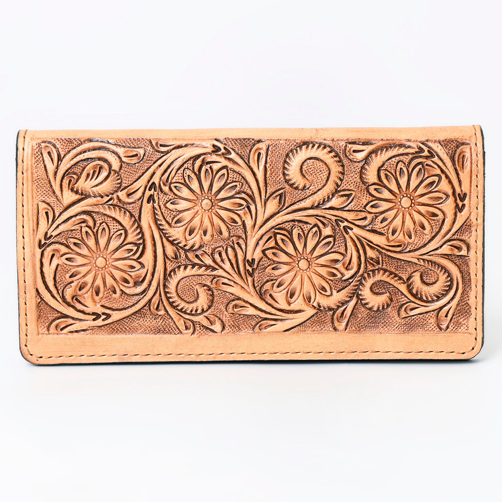 OHLAY Wallet Hand Tooled Genuine Leather Women Bag Western Handbag Purse | Womens Handbags |Leather Belt for Summer