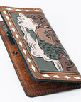 OHLAY Wallet Hand Tooled Genuine Leather Women Bag Western Handbag Purse | Womens Handbags |Leather Belt for Summer