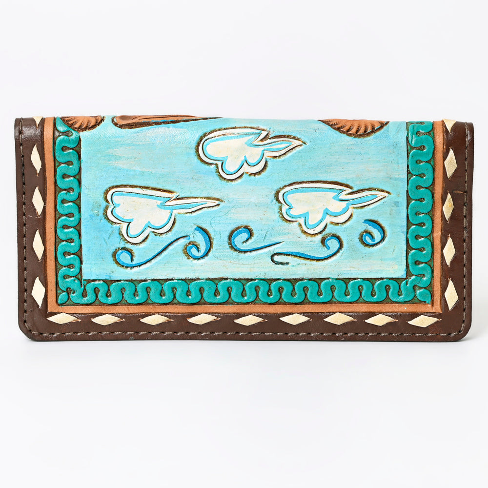OHLAY WALLET Hand Tooled Genuine Leather women bag western handbag purse