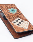 OHLAY WALLET Hand Tooled  Genuine Leather women bag western handbag purse